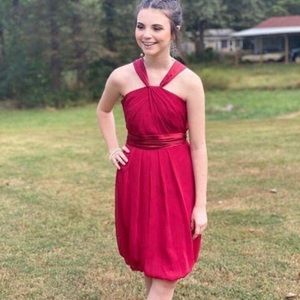 Davids bridal  red dress so cute for homecoming